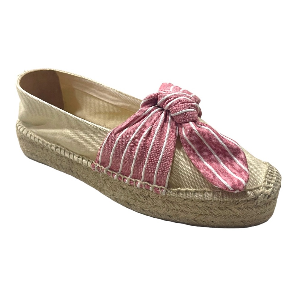 Castañer Rojo Red Kay Bow Flatform Espadrilles, 7.5